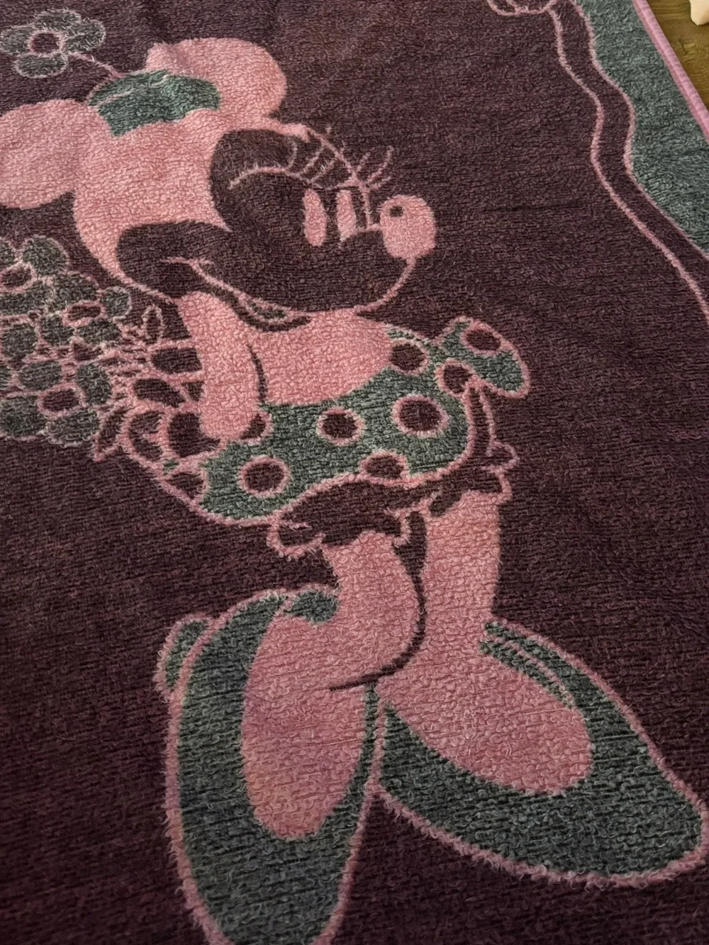 Biederlack Walt Disney Vintage Minnie Mouse EUC reversible child’s blanket coll